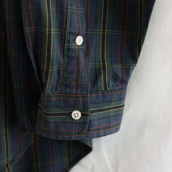 Ralph Lauren 100% Cotton BIG SHIRT Plaid Long Sleeve Casual Button Down Large - Picture 5 of 5